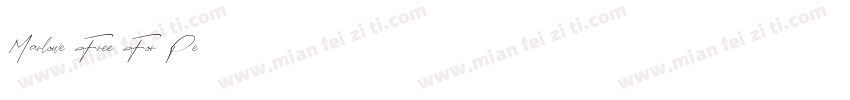 Marlowe Free For Pe字体转换